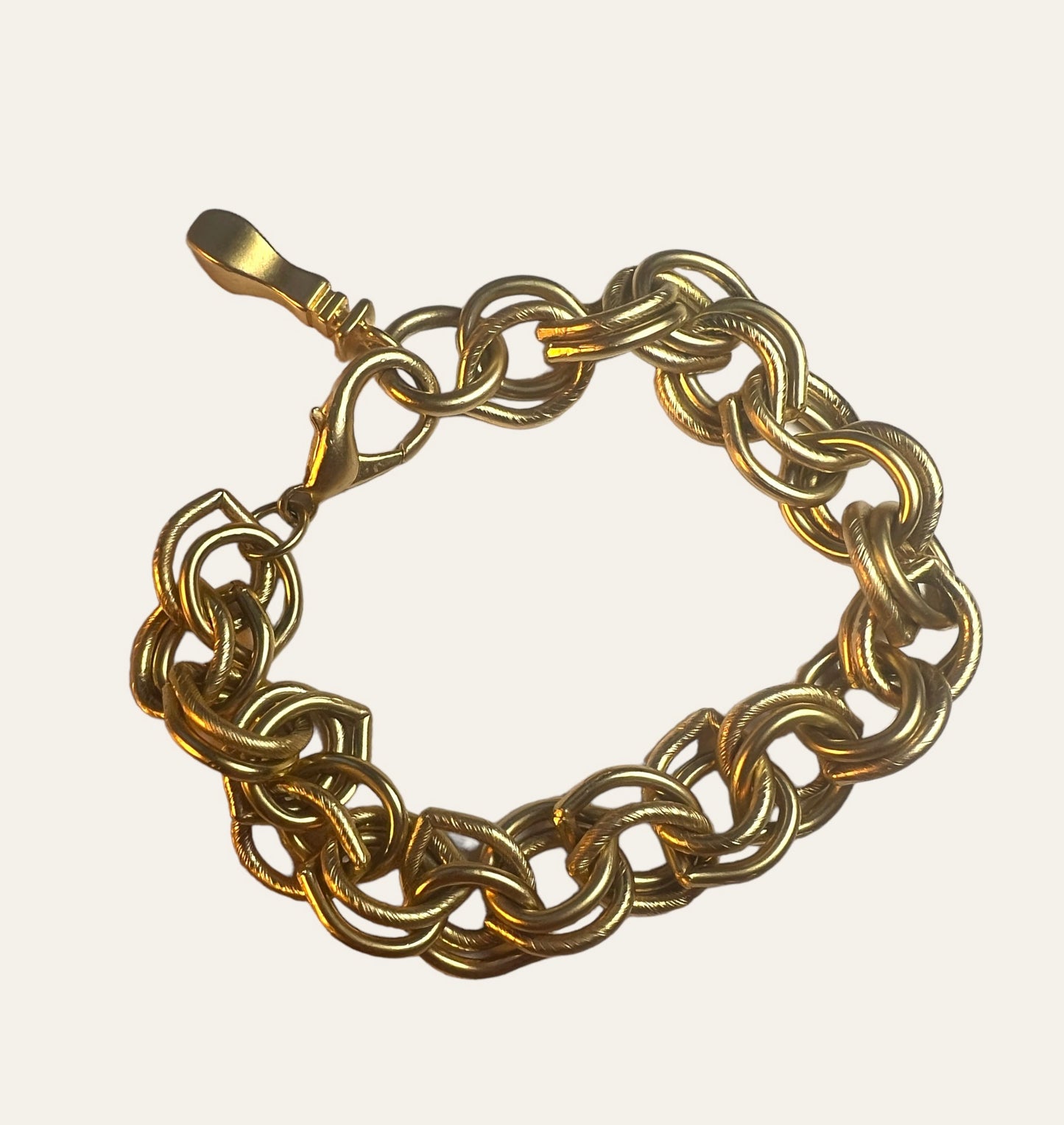 Matt Gold tone Chain Link Bracelet