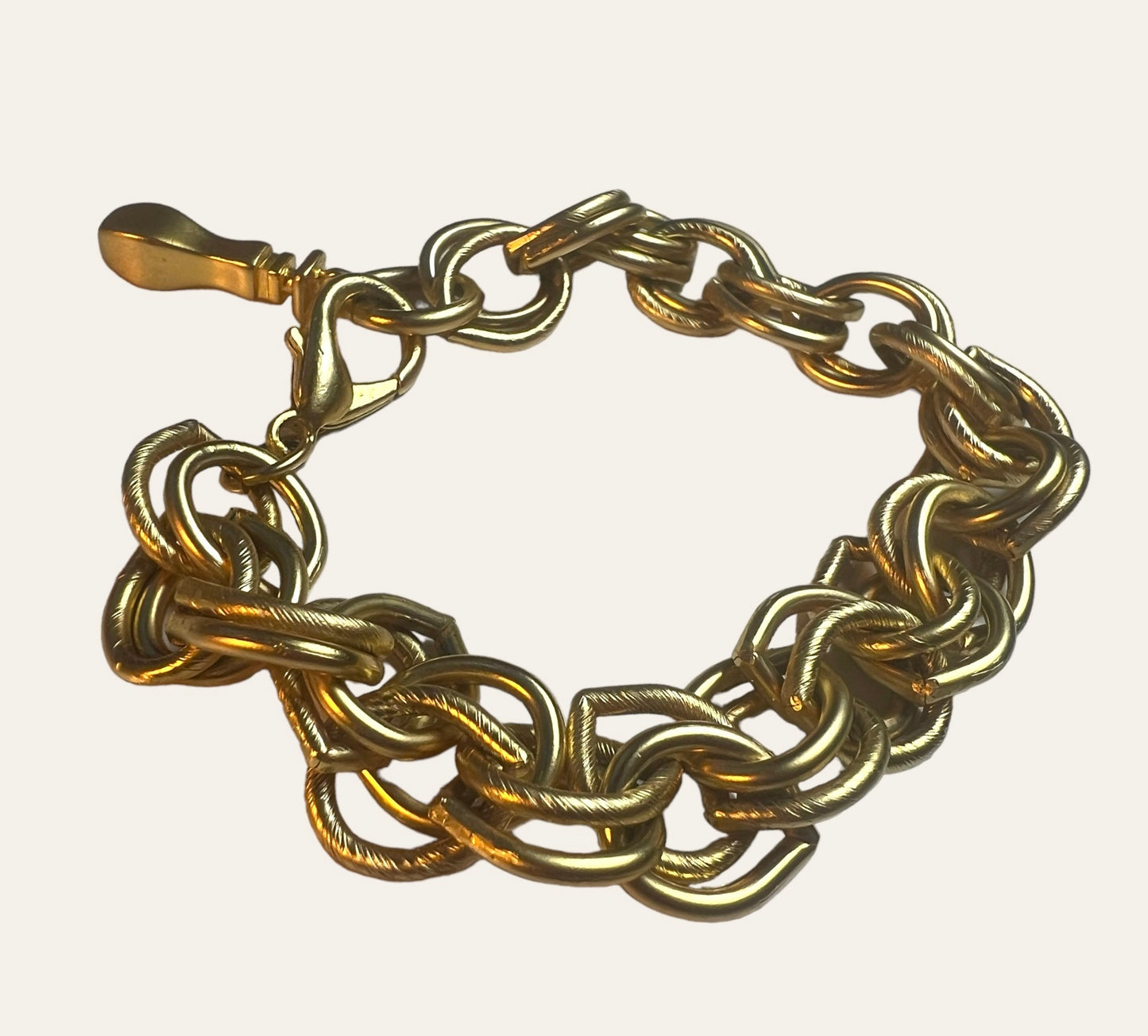 Matt Gold tone Chain Link Bracelet