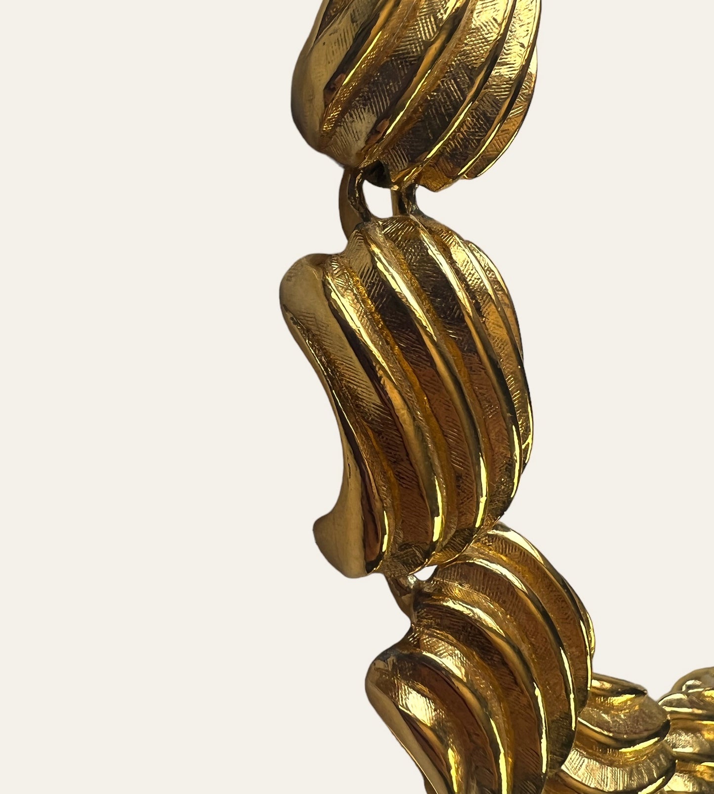 1980's Anne Klein Chunky Gold Tone Necklace