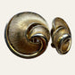 1950's Crown Trifari Swirl Design Clip On Earrings