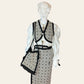 Vintage Folk Revival Skirt, Vest And Bag Knit Ensemble