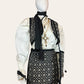 Vintage Folk Revival Skirt, Vest And Bag Knit Ensemble