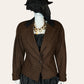 Vintage Black & Brown Houndstooth Wool Jacket