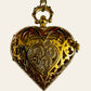 Gold Tone  Vintage Heart Watch Pendant