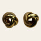 Petites Gold Tone Knot Pierced Earrings