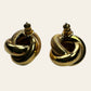 Petites Gold Tone Knot Pierced Earrings