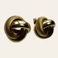 Petites Gold Tone Knot Pierced Earrings