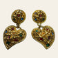 Large Heart Shaped Clip On Earrings