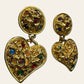 Large Heart Shaped Clip On Earrings