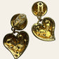 Large Heart Shaped Clip On Earrings