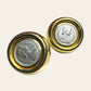 Money Coin Pierced Earrings