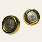 Money Coin Pierced Earrings