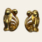 Crown Trifari Clip On Earrings