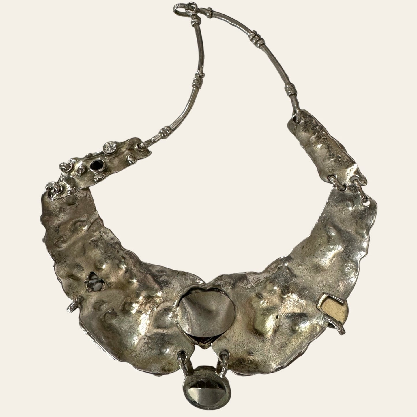 Hammered Artisan Silver Choker