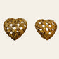 Petites Weaved Hearts Clip On Earrings