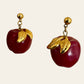 Avon Apple Dangle Pierced Earrings