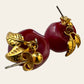 Avon Apple Dangle Pierced Earrings