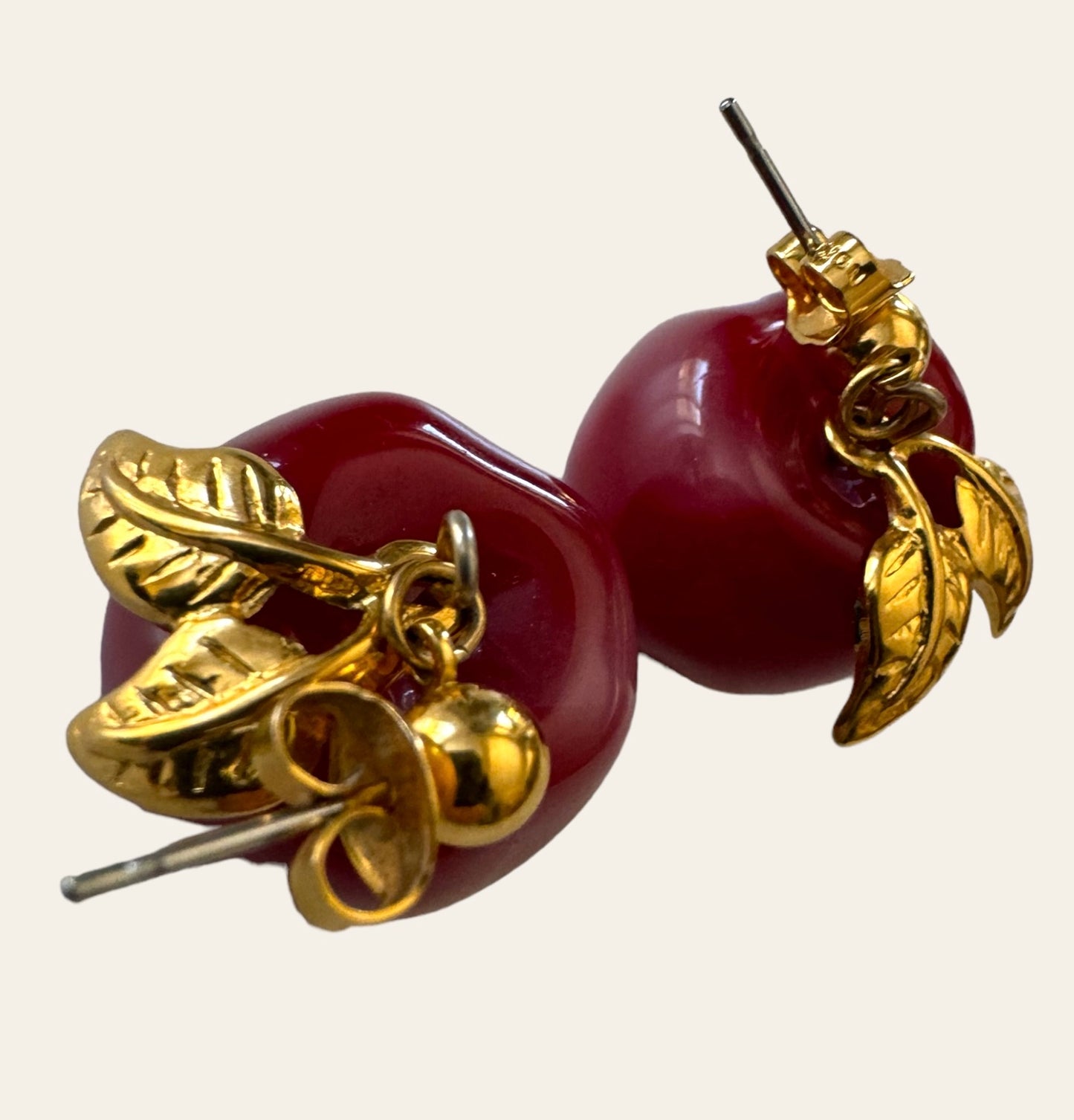 Avon Apple Dangle Pierced Earrings