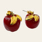 Avon Apple Dangle Pierced Earrings