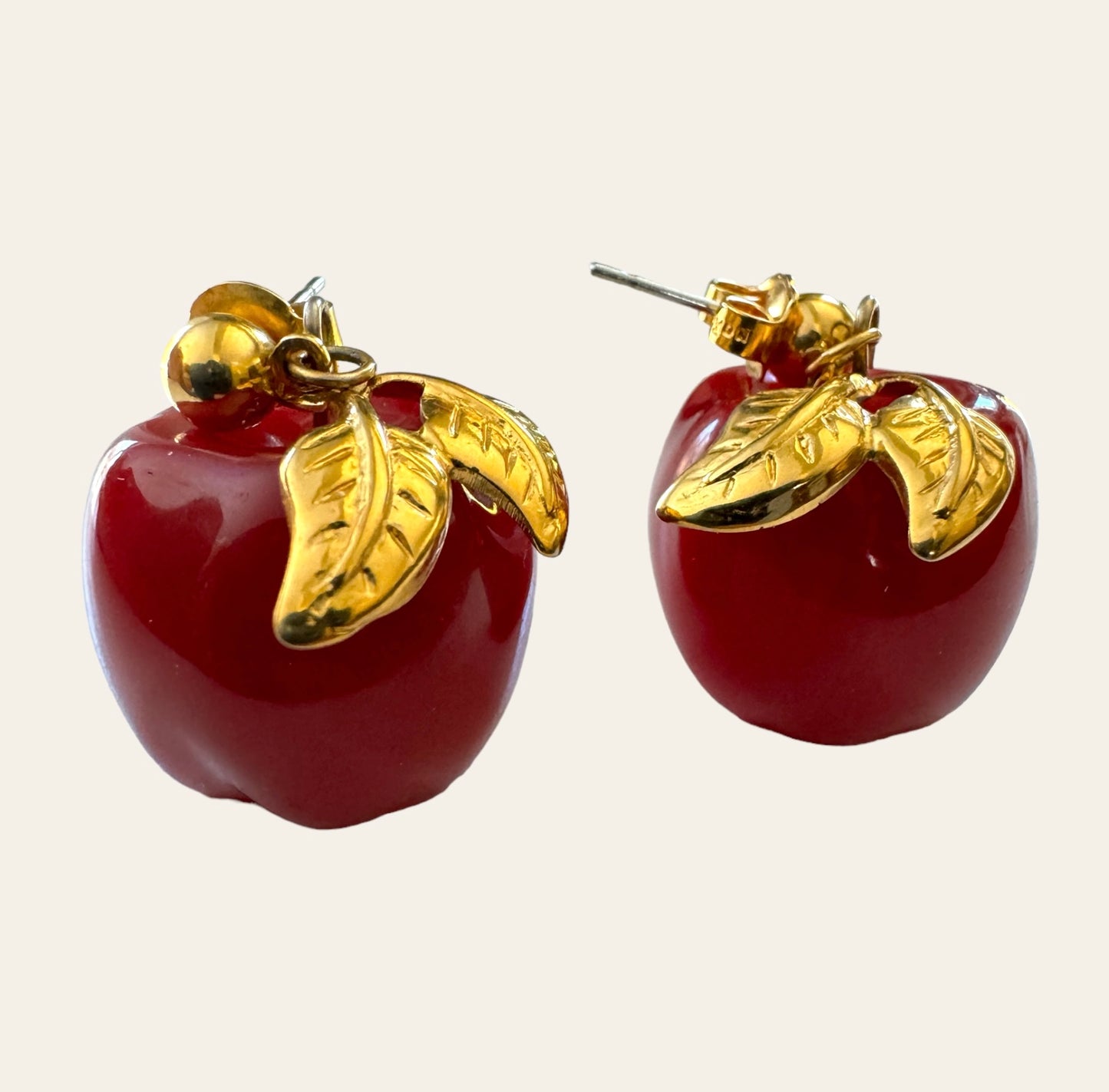 Avon Apple Dangle Pierced Earrings