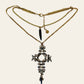 Reminiscence Statement Long Cross Necklace