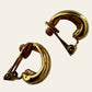 Gold Tone Half Hoop Clip On Earrings