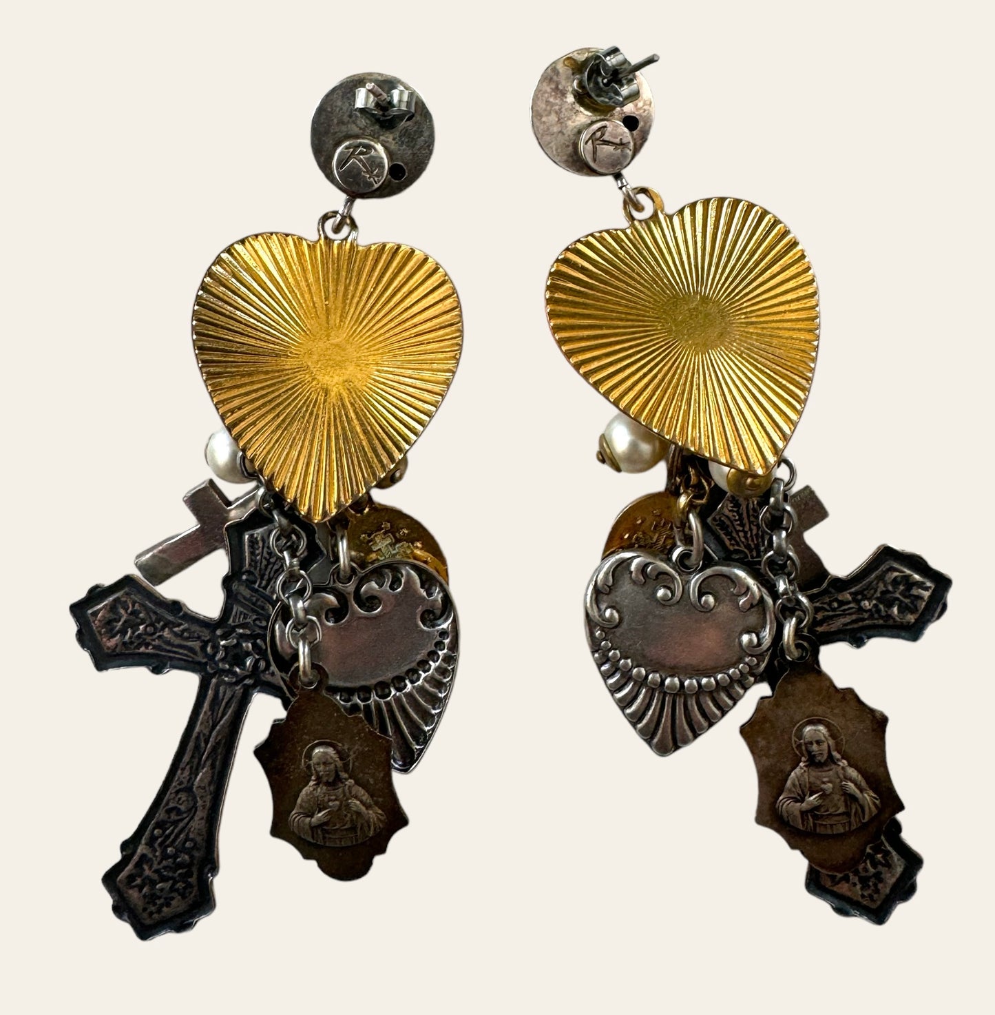 REMINISCENCE Earrings With Religious Charms