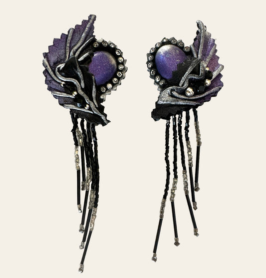 1980's Hervé de Chandrick Paris Clip On Earrings