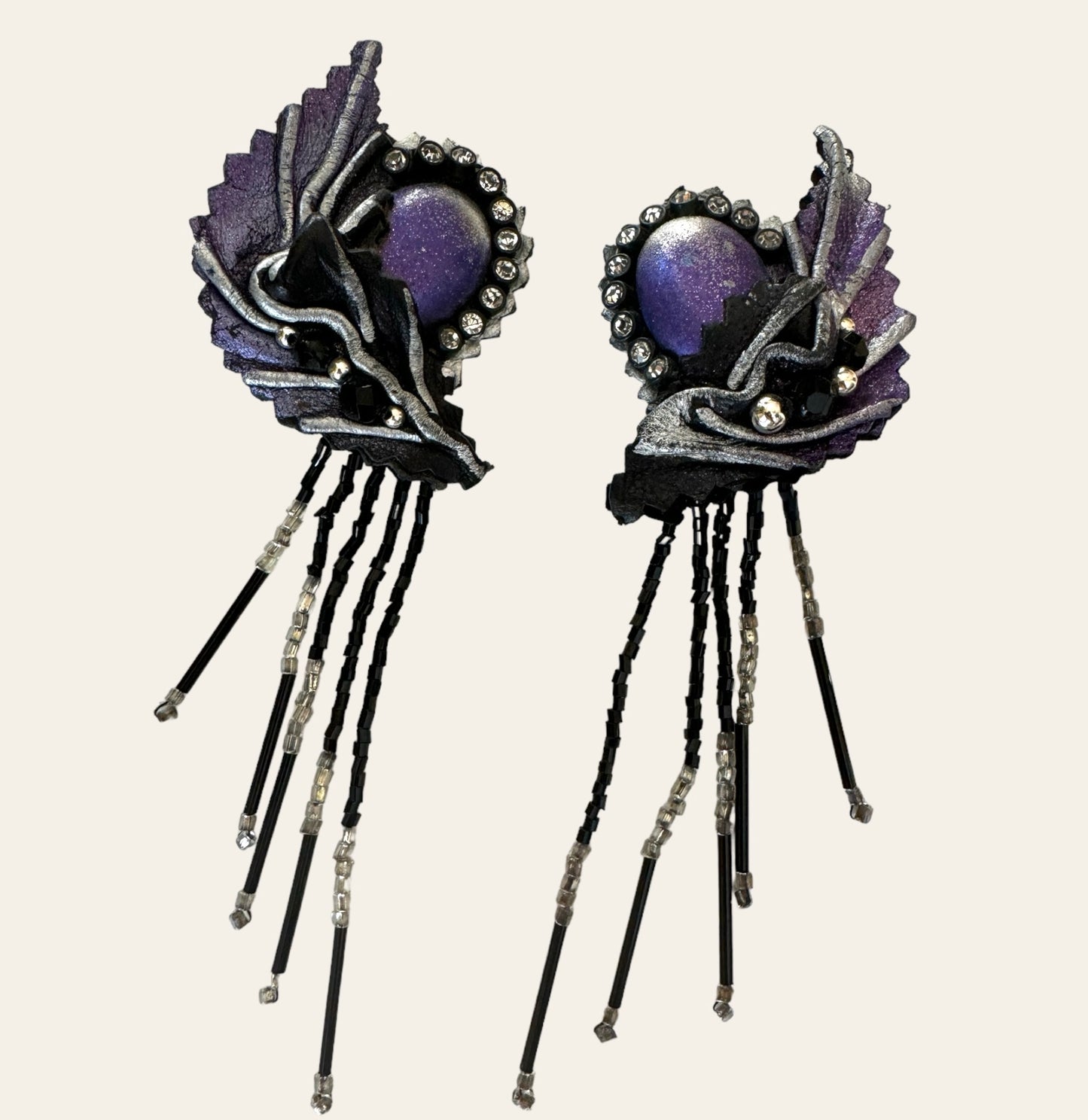 1980's Hervé de Chandrick Paris Clip On Earrings