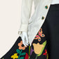 Original 1970's Skirt With Embroidered Flowers