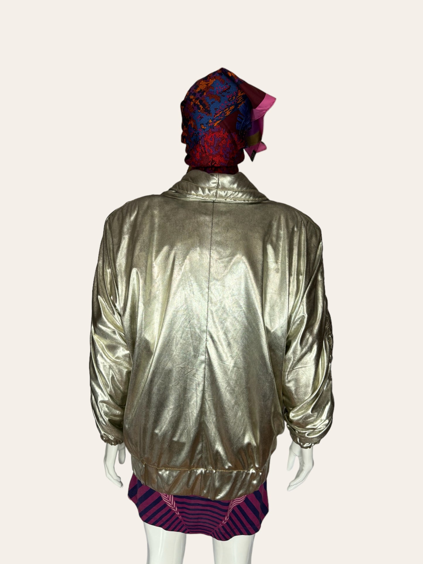 1980's Silver Bomber Jacket