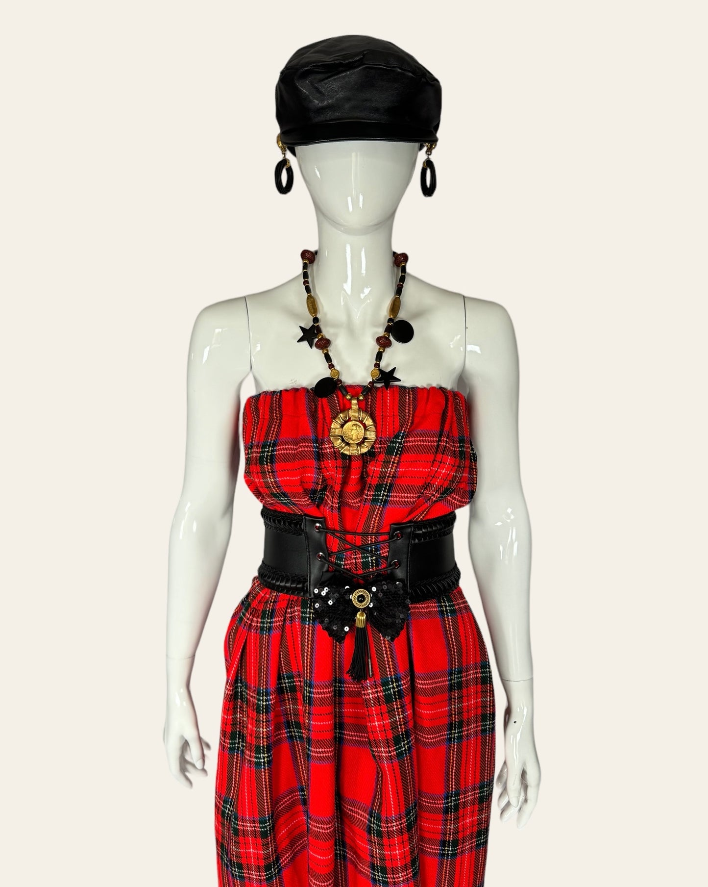 Vintage Red Tartan Dress/Skirt