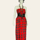 Vintage Red Tartan Dress/Skirt