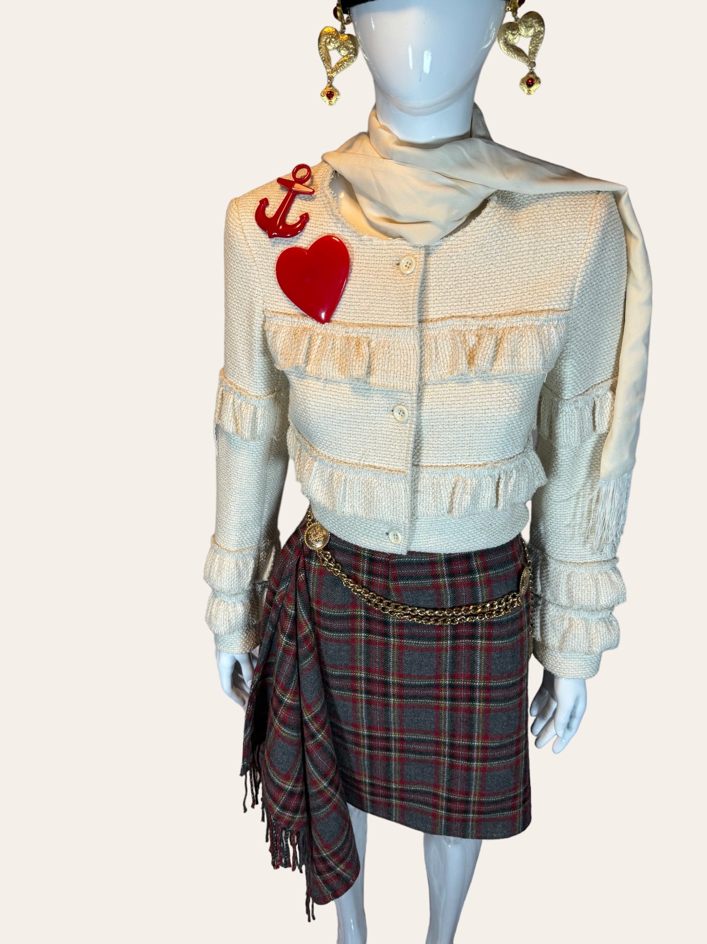 Emanuel Ungaro Wool Plaid Skirt