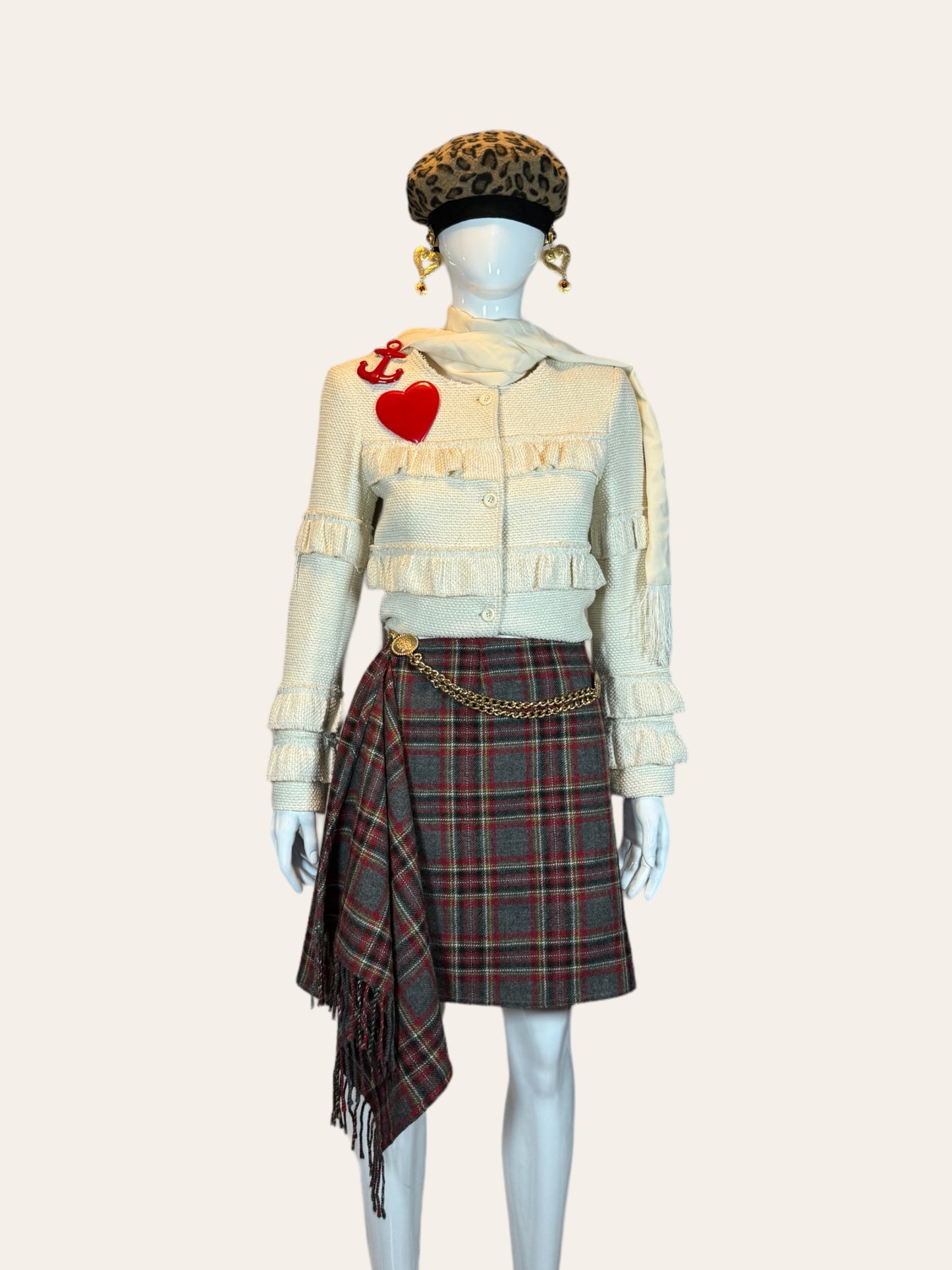 Emanuel Ungaro Wool Plaid Skirt