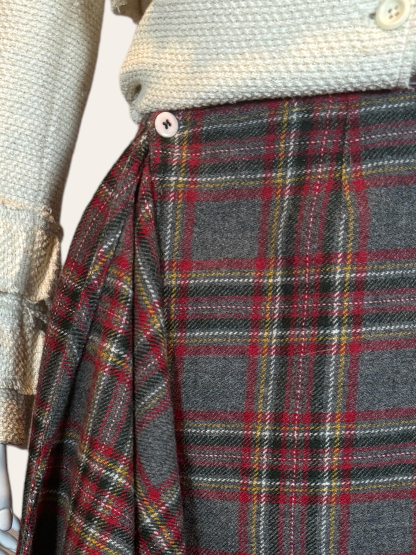 Emanuel Ungaro Wool Plaid Skirt