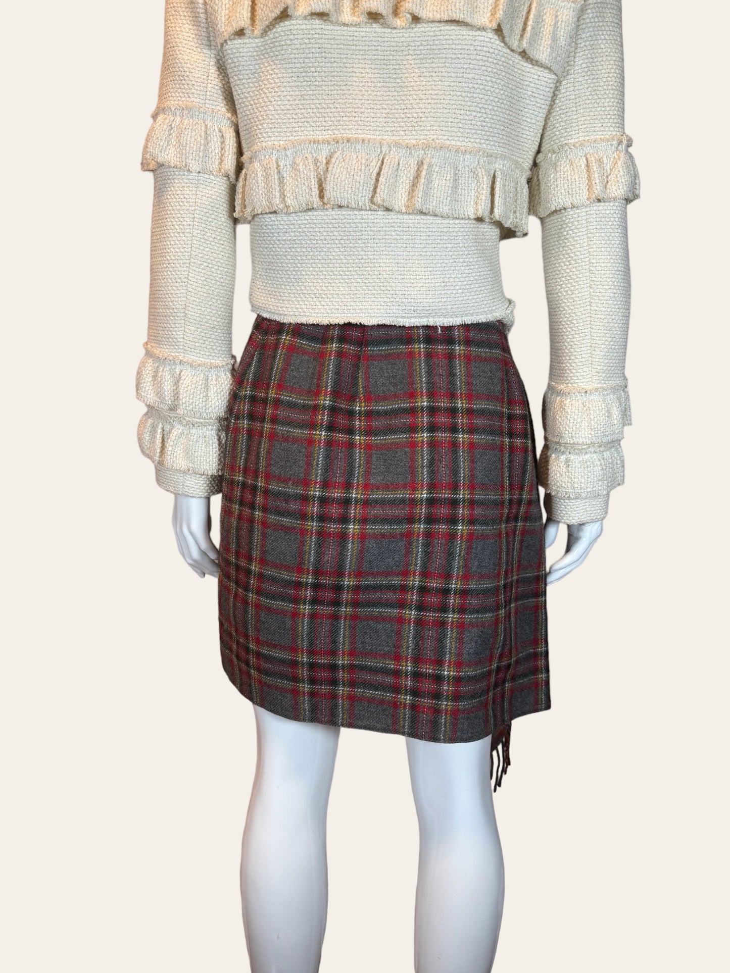 Emanuel Ungaro Wool Plaid Skirt