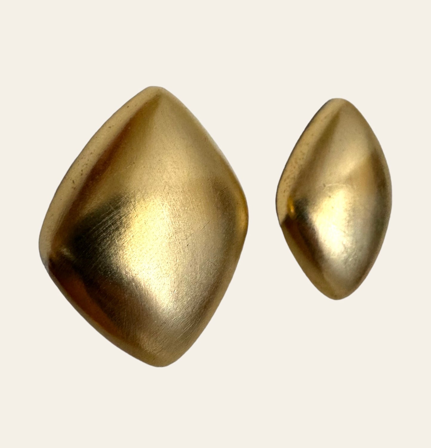 Midcentury Style Chunky Clip On Earrings