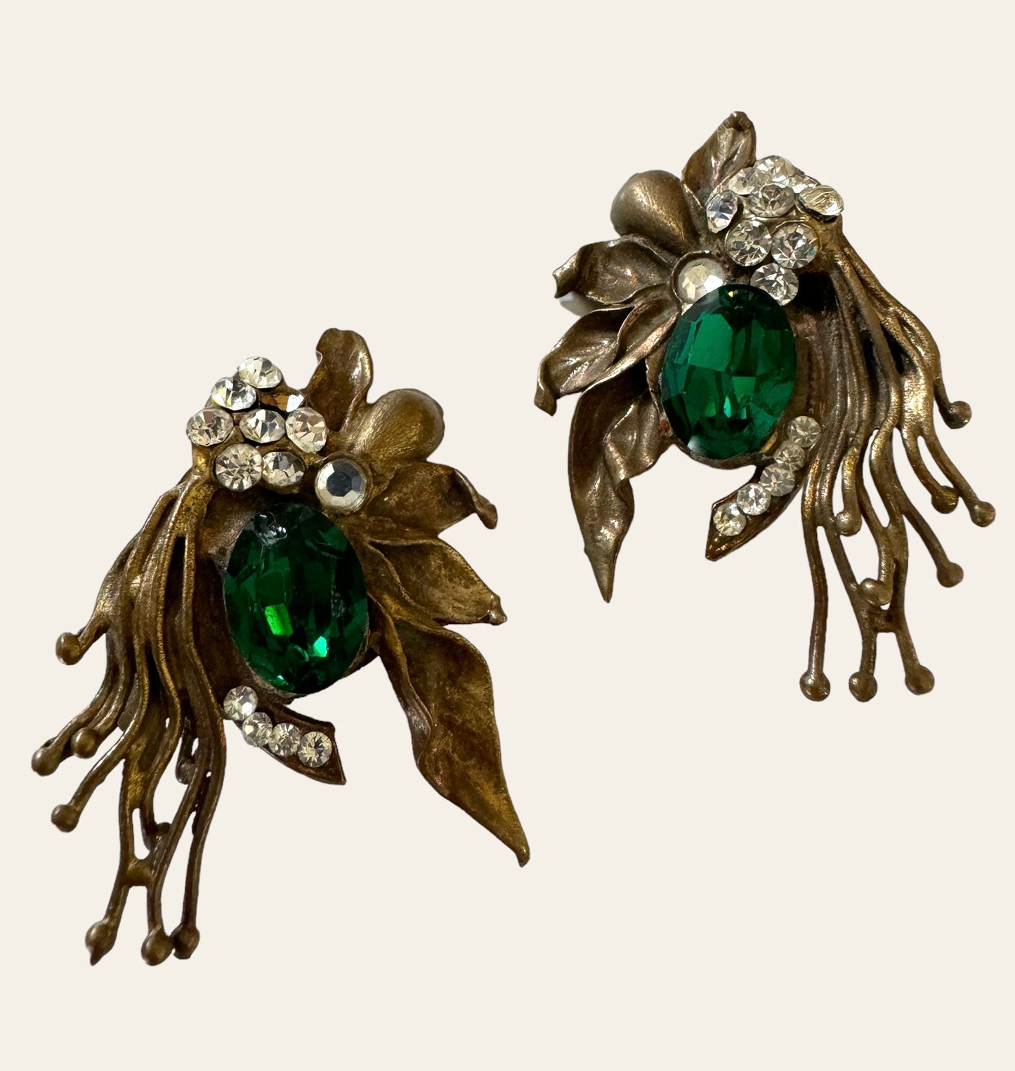 1970's Luigi Briglia Sculptural Clip On Earrings