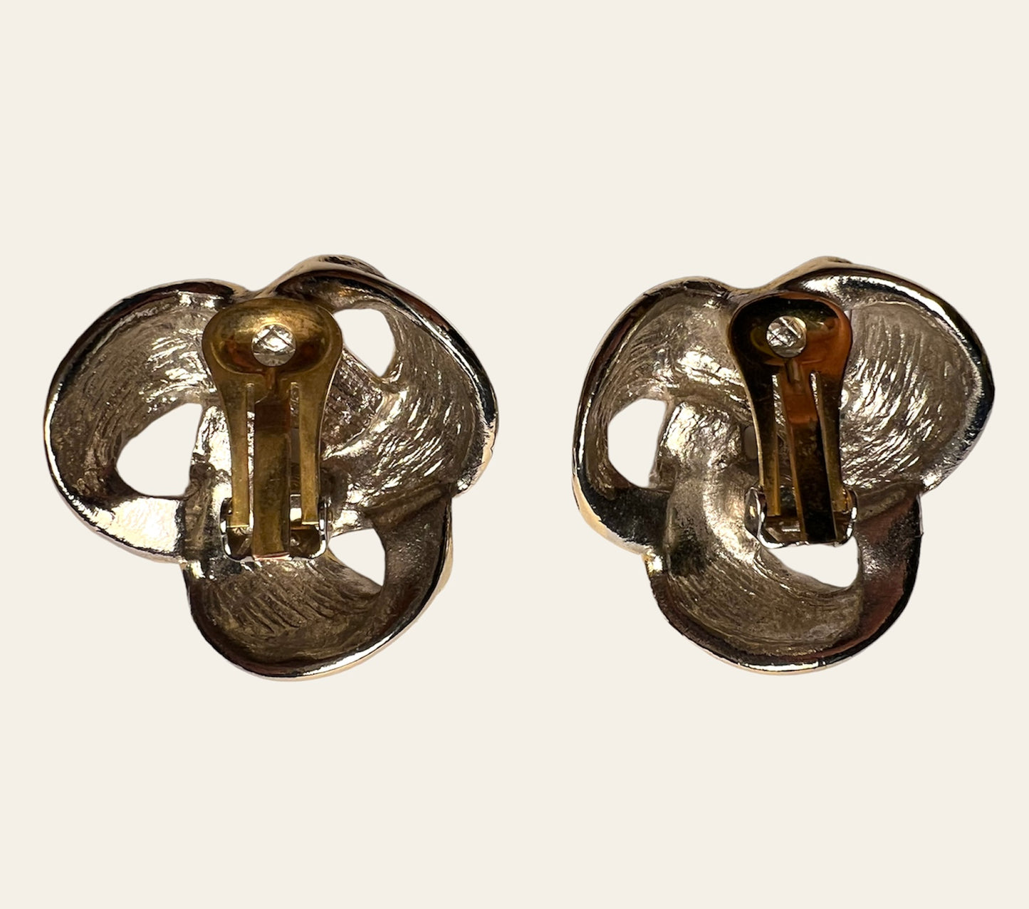 Vintage Silver/Gold tone Clip On Earrings