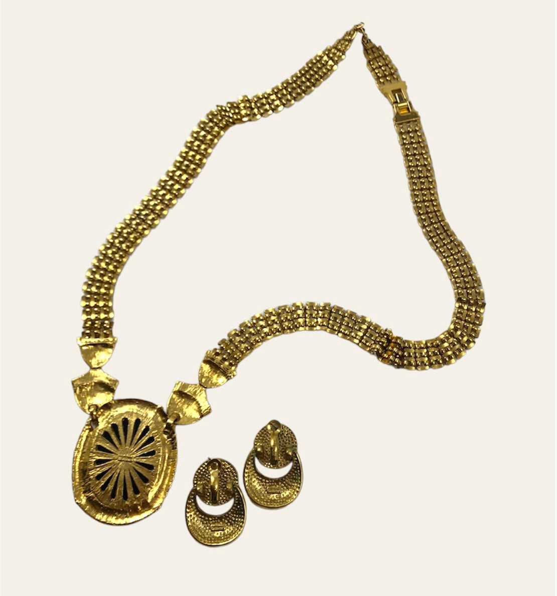 1980's Butler Fifth Avenue Collection Necklace And Earring Set