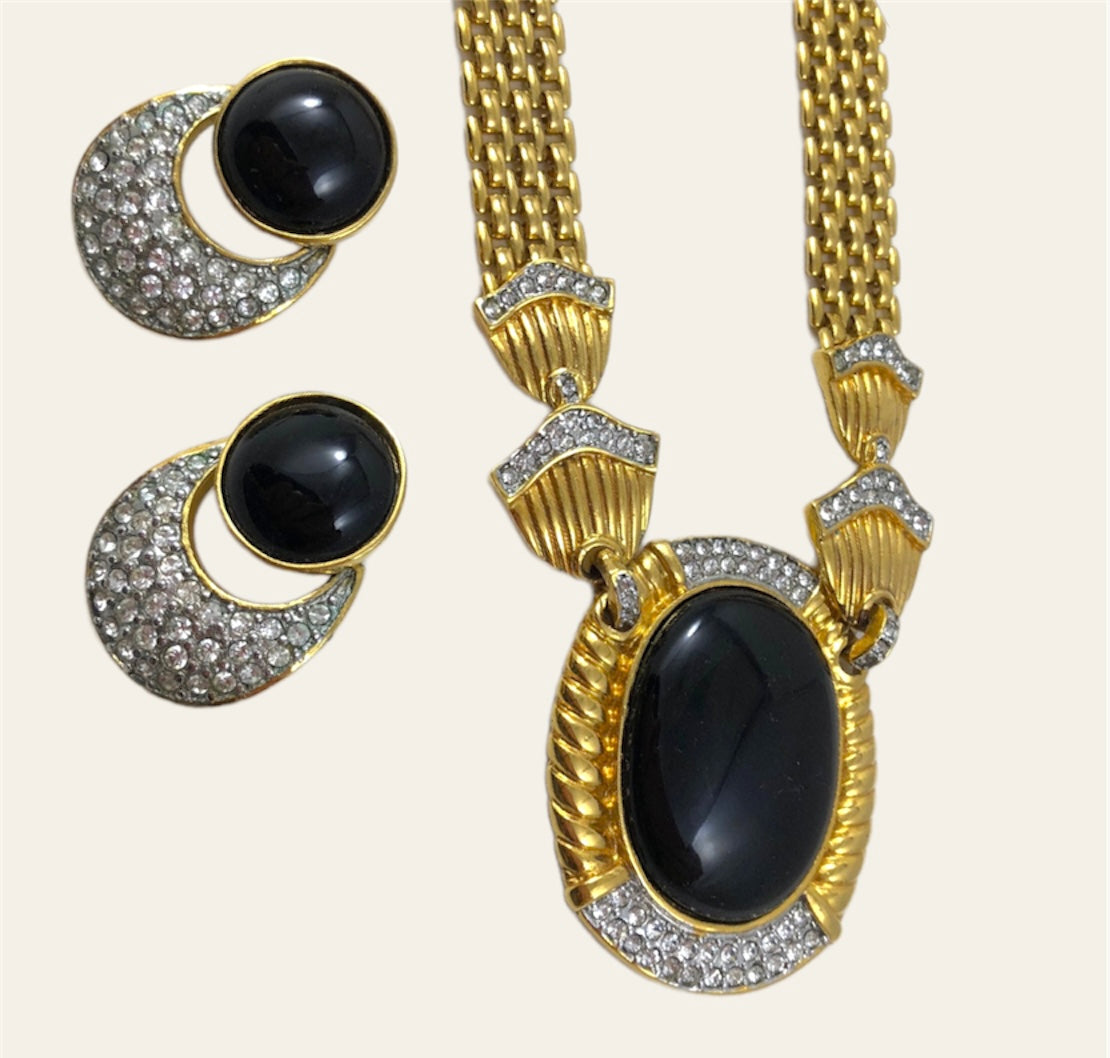 1980's Butler Fifth Avenue Collection Necklace And Earring Set