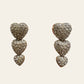 NOS Sparkling Heart Shaped Earrings And Necklace Set