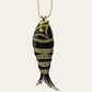 1990's Massive D'Orlan Black and Gold Fish Necklace