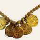 Gold Tone Necklace With Spirals