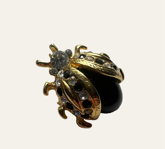 Black Lady Bug Brooch