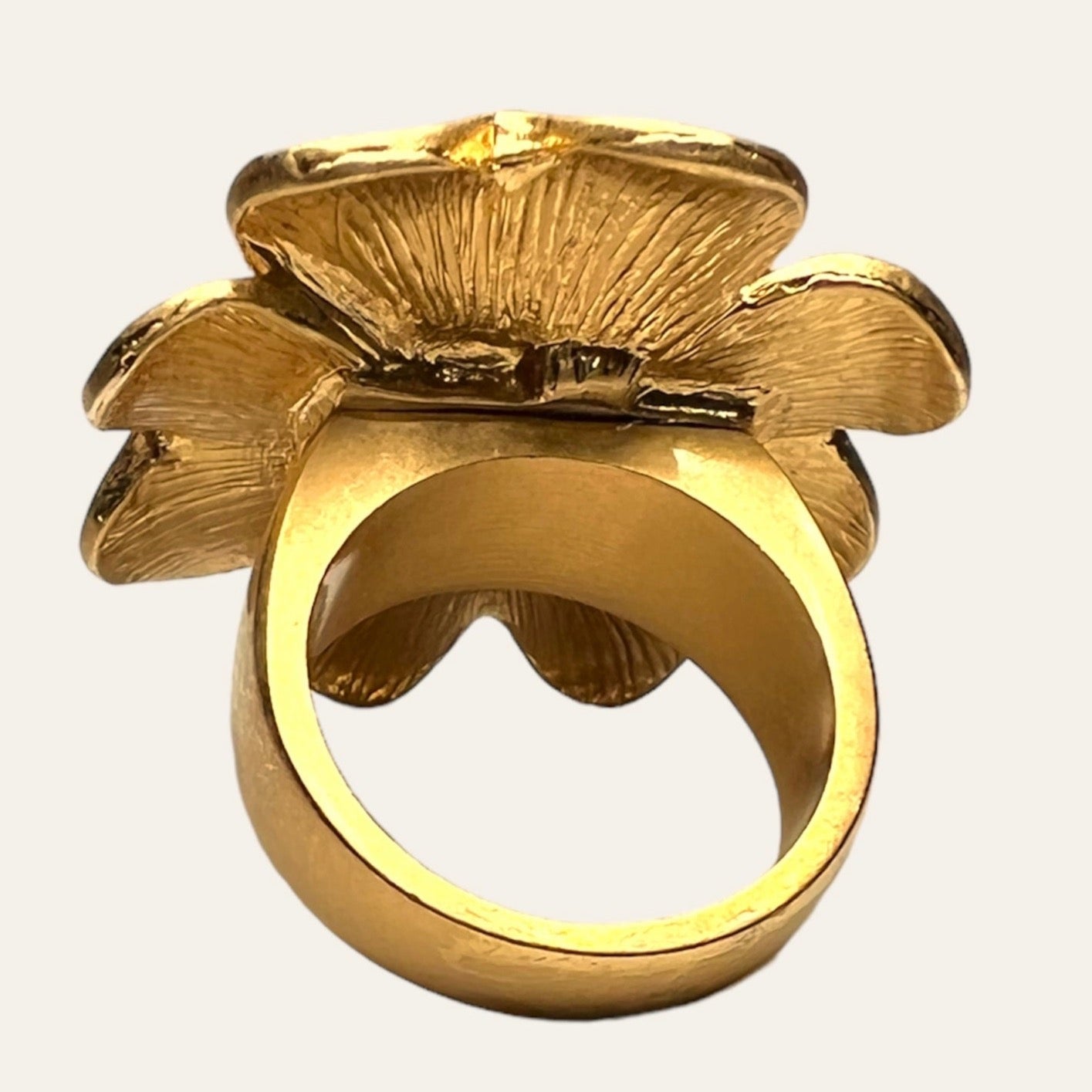 Lia Sophia Gold Tone Flower Ring