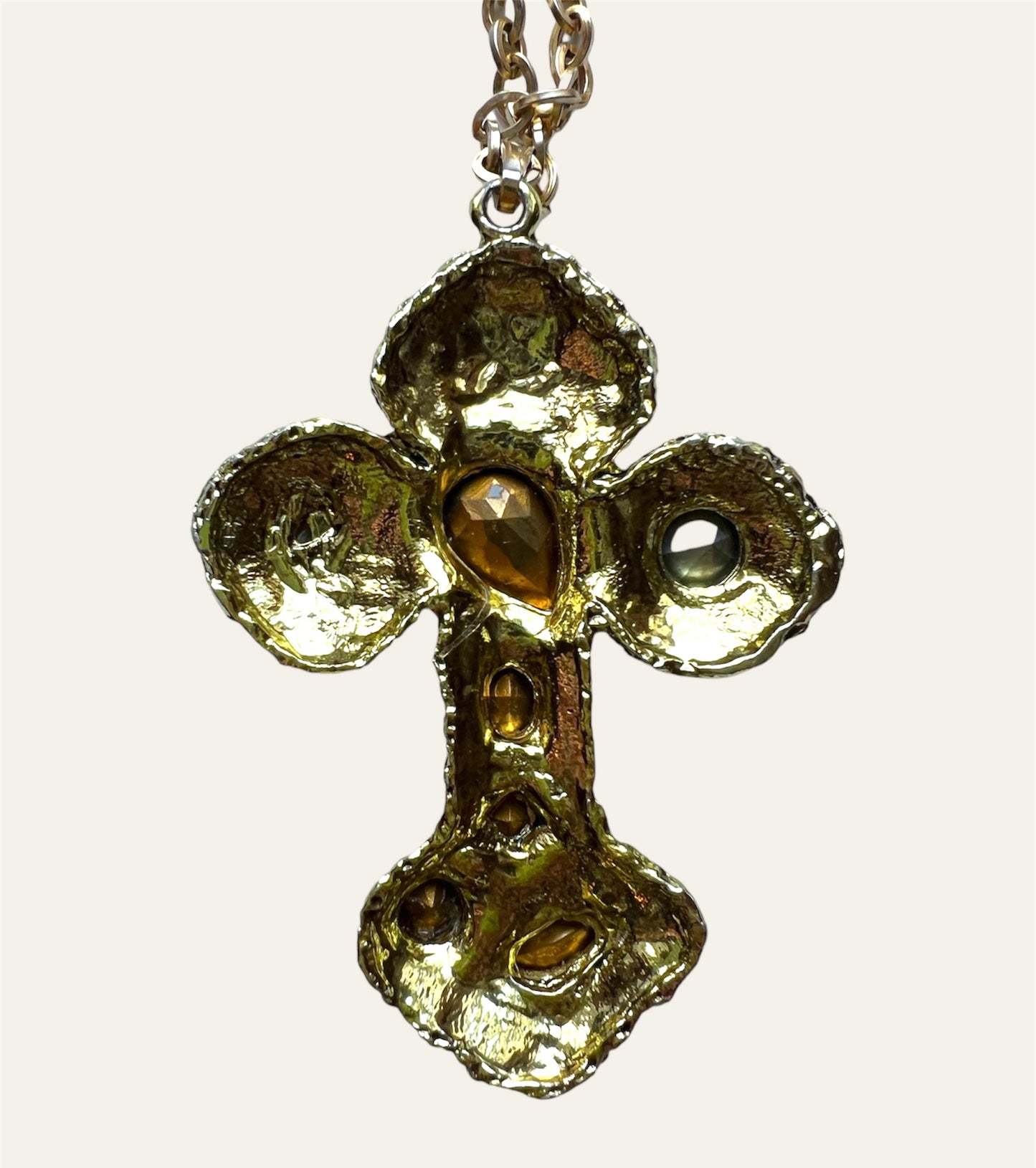 1980's Etruscan Gold Tone Cross