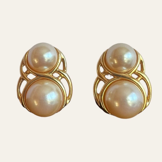 Richelieu Faux Pearl Clip On Earrings