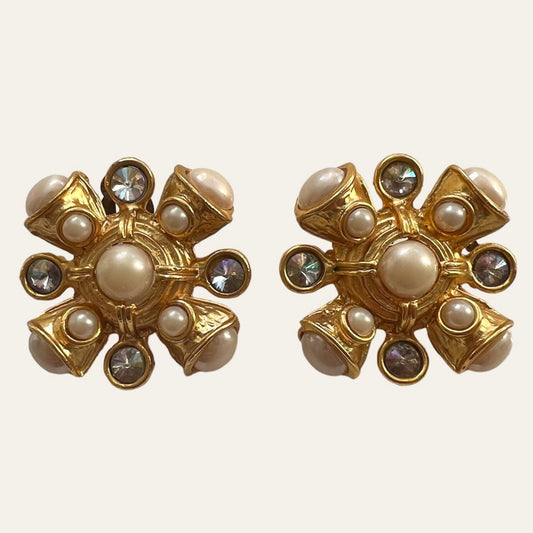 Statement Maltese Clip On Earrings